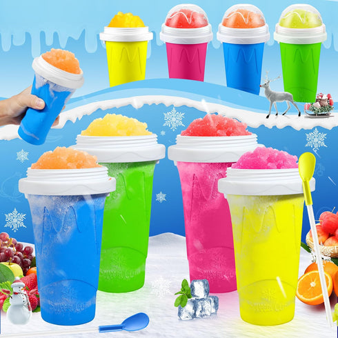 3 Pack Frozen Slushy Cup, Slushie Maker Cups, DIY Magic Smoothies Cup for Juice Milkshake Yogurt Ice Cream Make