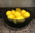 Cq Acrylic Fruit Basket for Kitchen Counter, Metal Wire Modern Standing Fruit Basket with Banana Hanger