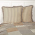 VHC Brands Farmhouse Bedding-Sawyer Mill Tan Fabric Euro Sham, 26x26 (Dark Creme White)