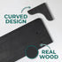 17 inch (3 Pack) Real Wood Black Shelves for Wall - - Easy to Install, Template and Video Included - Black Wall Shelf