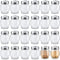 Hotop 24 Pieces Glass Spices Shaker with Perforated Top Cheese Shaker with