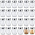 Hotop 24 Pieces Glass Spices Shaker with Perforated Top Cheese Shaker with