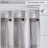 Elrene Home Fashions Tucker Ticking Stripe Tier Window Curtains - 30" x 36", Set of 2, Gray