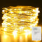 Fairy Lights Battery Operated 16.4Ft 50 LED Silver Copper Wire Twinkle Lights