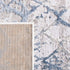 SAFAVIEH Amelia Collection Area Rug - 3' Square, Light Grey & Blue, Modern Trellis Design, Easy Care