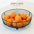 CAXXA Countertop Fruit Bowl, Wire Basket for Fruits, Breads, Vegetables, Snacks, BLACK