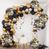 KatchOn Big Black and Gold Marble Balloons, 22 Inch, Pack of 6 for Golden Anniversary, Birthday Decor