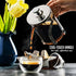 OVENTE 2-in-1 Coffee Press and Tea Maker, 20 Ounce with High Grade Stainless Steel Infuser, Borosilicate Glass, Clear