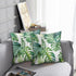 Emvency Set of 2 Tropical Watercolor Throw Pillow Covers, Modern Green Palm Leaf Decorative Cases 18x18 Inches