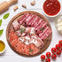 Round Acacia Wood Cutting Boards for Kitchen Meat Best Wooden Charcuterie Boards Circular Cheese Serving Board Wood Chopping Board Blocks Circle Pizza Cutting Carving Board Charcuterie Platter Tray