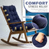 Set 1 of Indoor Outdoor Burgundy Chair Cushion Waterproof High Back Rocking Chair Cushions Soft Patio Chair Pad