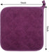 100% Cotton Kitchen Everyday Basic Terry Pot Holder, Heat Resistant Coaster, Set of 5, Grape