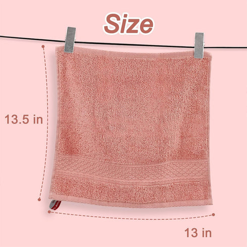 6 Pack Set 13 13 Inches Cleanbear Ultra Soft Washcloths Cotton Face Cloths Wash Cloths - Large Bathroom WashCloth x