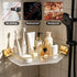 2 Pack 2 Pack Shower Corner Caddy with Hooks , Luxury Organizer with Upgraded Adhesive System for Bathroom,Kitchen
