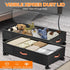 Wheels,2-Pack Under Bed Storage with Under Bed Storage Containers with Clear Lids,XXL Large Under the Bed Storage