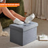 17x13x13inches ALASDO Storage Ottoman Footrest Stool Small Ottoman with Storage Foldable Ottomans Foot Rest Footstool