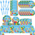Goodbye School Hello Pool Tableware Set for Kids Class End of Schools