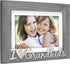 Malden International Designs 4x6 or 5x7 Picture Frame, I Love My Grandkids, Silver Finish, Gray Textured Wood