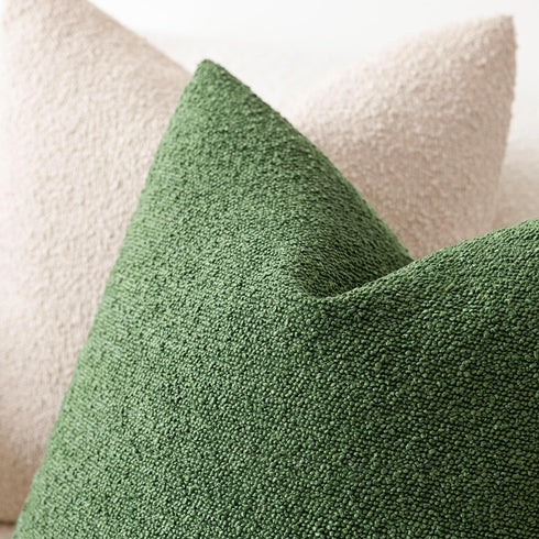 Set 2, Cozy 26x26 Inch Foindtower of Decorative Textured Boucle Throw Pillow Covers Accent Solid Pillow Cases Neutral