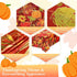 Tegeme 1 Pcs Disposable Plastic Tablecloth, Waterproof Fall Leaf Pumpkin Maple Cover for Thanksgiving Party Decor, 54 x