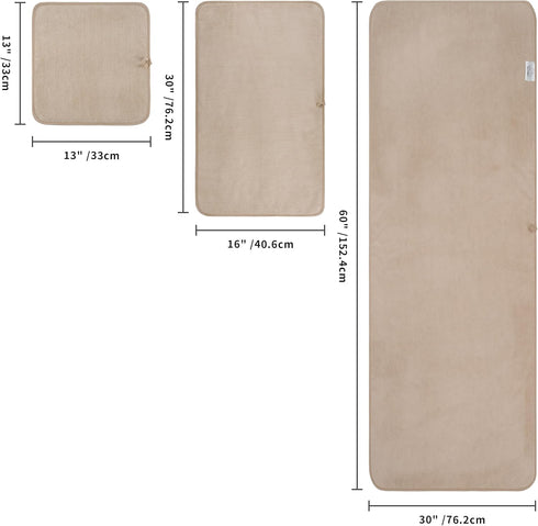 60 30 Set, 6 POLYTE Oversize, x in., Quick Dry Lint Free Microfiber Bath Towel Piece (Beige)