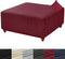 ANWUCHEN Stretch Knitted Jacquard Ottoman Cover - Soft Slipcover for Square Storage Ottoman