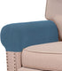 Turquoize Stretch Armrest Covers for Chairs, Anti-Slip Furniture Protector Set of 2, Dusty Blue