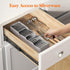 Lifewit Compact Flatware Drawer Organizer, Narrow Plastic Cutlery Holder for Kitchen Drawers, Spoons, Forks and Knives,