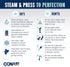 Conair Handheld Garment Steamer for Clothes, ExtremeSteam 1200W, Portable Design, White/Blue