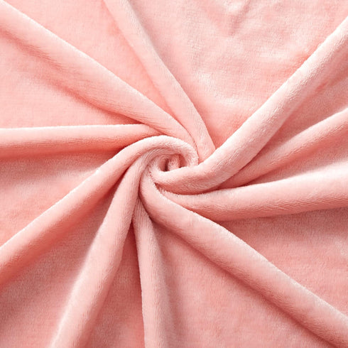 Homiest Cozy 50 60 Inch) Fleece Throw Blanket with Fringe, Soft & Flannel Light Pink Blanket, Lightweight Decorative