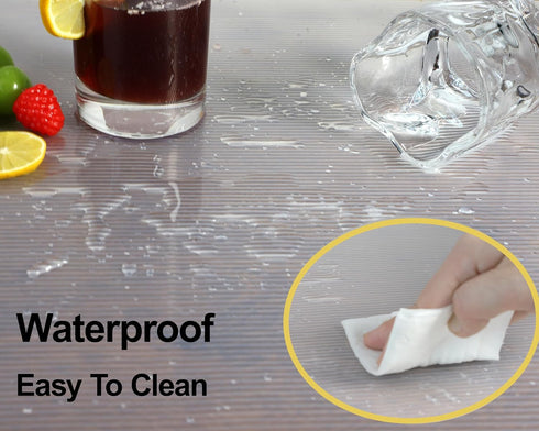 Shelf Liners for Kitchen Cabinets - 10 Inch Wide X 20 Ft Non Adhesive Clear Waterproof Liner for Pantry