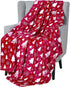 Winter Christmas Holiday Fleece Throw Blanket: Velvety Soft Forest Tree and Snowflake