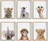 EPHANY Baby Animal Posters and Prints, Set of 6 Unframed Nursery Decor Pictures for Baby Boys & Girls Room