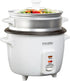 Tayama RC-8 Rice Cooker with 8 Cup Steam Tray, White