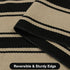 Striped Outdoor Rug 3'x5', Cotton Hand Woven Washable Reversible Layered Door Mat for Entryway Home