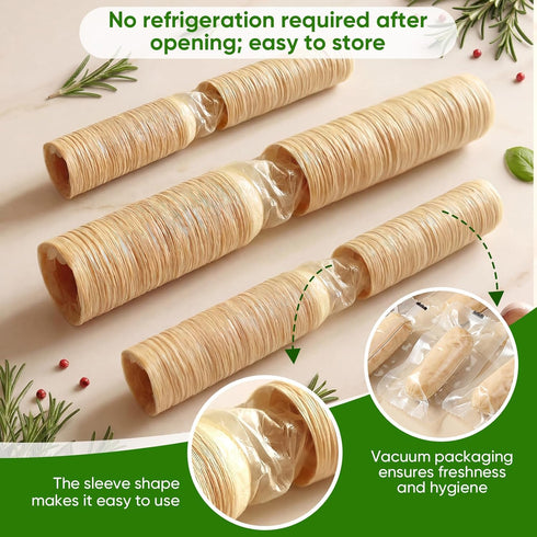 15m/49ft 30mm/ 13/16'' 1 FAIRSKY HALAL Grade A Collagen Sausage Casings, Edible Drying Casing Longer Length