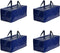 Earthwise X-Large Moving Bags Set of 4, Blue - W/Backpack Straps, Strong Handles & Zippers, Fold Flat Storage Totes