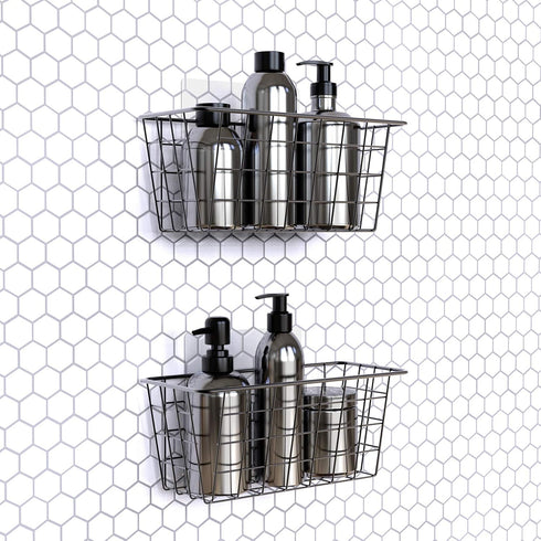 MaraFansie 3 Pack Over the Cabinet Door Organizer, Wall Wire Baskets for Kitchen, Bathroom, and Pantry Storage