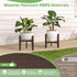 8-12 Inch LUE BONA HDPS Plant Stand Indoor Outdoor, Adjustable Mid Century Modern Stand for Plants Pots, Coffee Brown