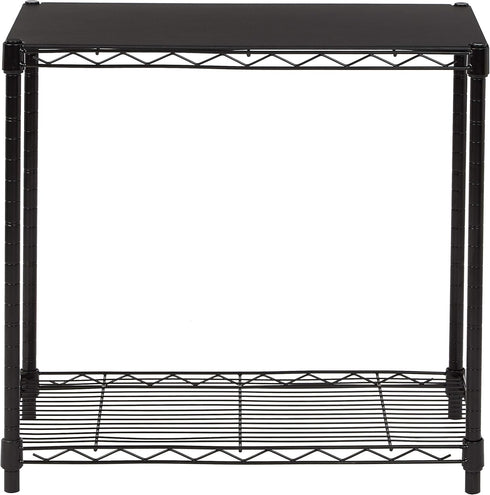 2-Shelf 13.3" 23.2" 22.2" Amazon Basics Stackable Storage, D x W x H, Black