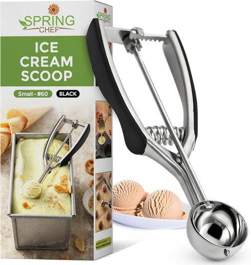 Spring Chef Small 1 Tablespoon Stainless Steel Cookie Scoop for Baking - #60 Cookie Dough Scoop with Trigger Release -