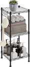 SONGMICS 3-Tier Bathroom Shelf, Storage Rack for Small Space, with 3 PP