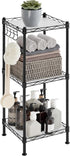 SONGMICS 3-Tier Bathroom Shelf, Storage Rack for Small Space, with 3 PP
