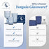 Yungala Blue Glassware Set of 6 Small Dishwasher Safe Colored Glasses, Matching Highball and Wine Glasses Available