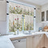 Emvency Floral Herbs Flower Kitchen Window Curtains Valance and Tier Set 36 Inch, Botanical 3 Piece Set Short Curtains for Window Vintage Sage Green Leaf Window Treatment Tiers for Living Room Bedroom by Emvency