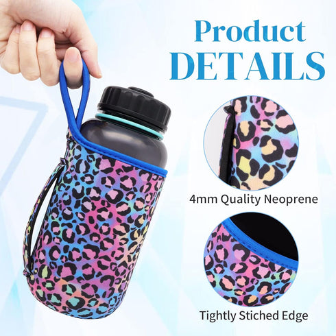 AJLTPA 2Pack 32 Oz Reusable Neoprene Insulator Water bottle Carrier holder Sleeves with Handle for Wide Mouth Sport