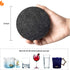 Urbanstrive 6 PCS Absorbent Felt Coasters - 4 Inch Round Coasters for Drinks, Bar Home (Black)