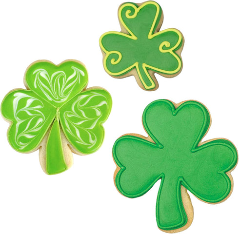 Ann Clark Shamrock Cookie Cutters 3-Pc. Set, Mini, Medium, and Large, Made in the USA
