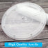 Jersvims 2Pcs 4 Inch Acrylic Turntable Platter, Transparent Round Rotating Organizer for Kitchen Pantry Cabinet