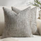 Purewish Pack of 2 Neutral Euro Sham Covers 24x24 Boho Textured Dots Stripe